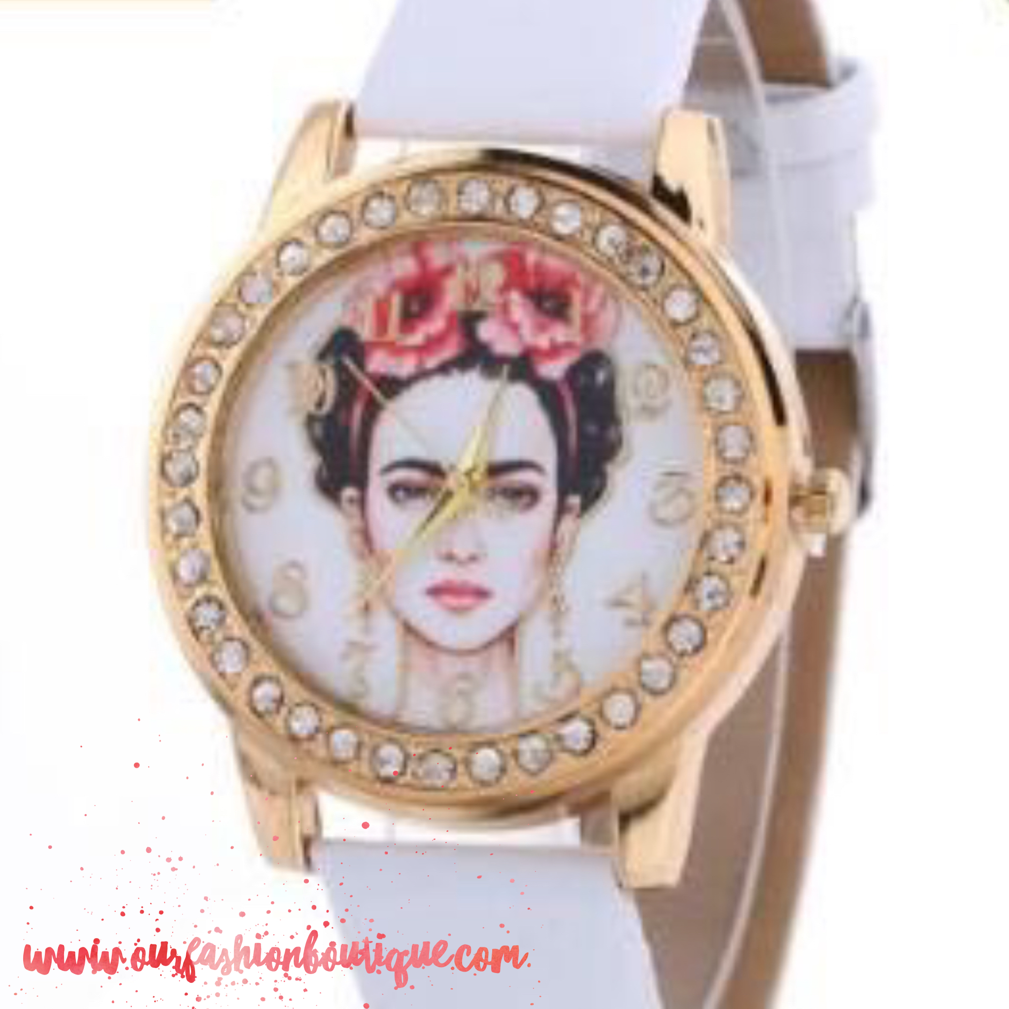 Reloj Frida #4 (banda blanca)